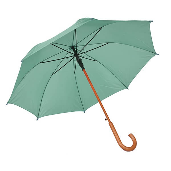 Ahşap Baston Saplı Yeşil Promosyon Şemsiye