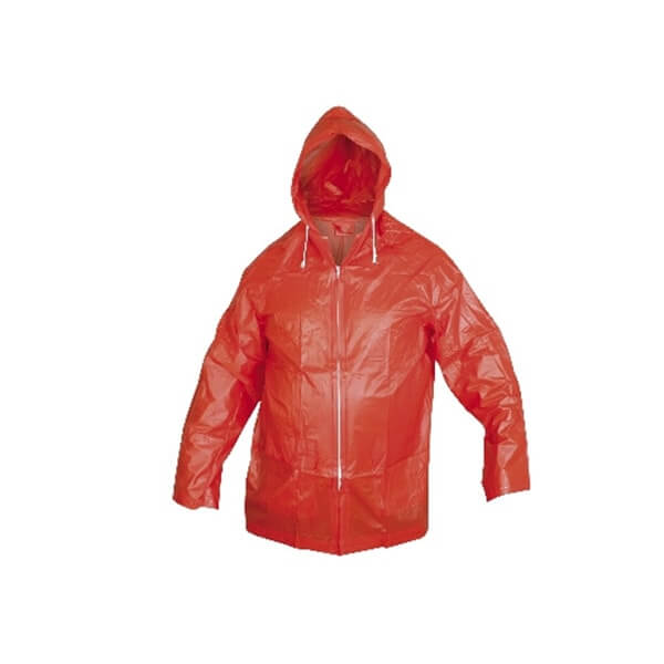 0,14 MM Kırmızı Kısa Ceket Yağmurluk